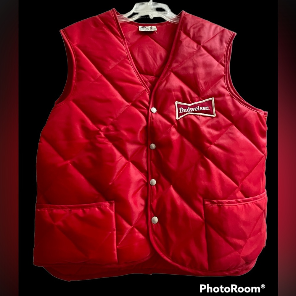 #vintage Red Budweiser vest.
